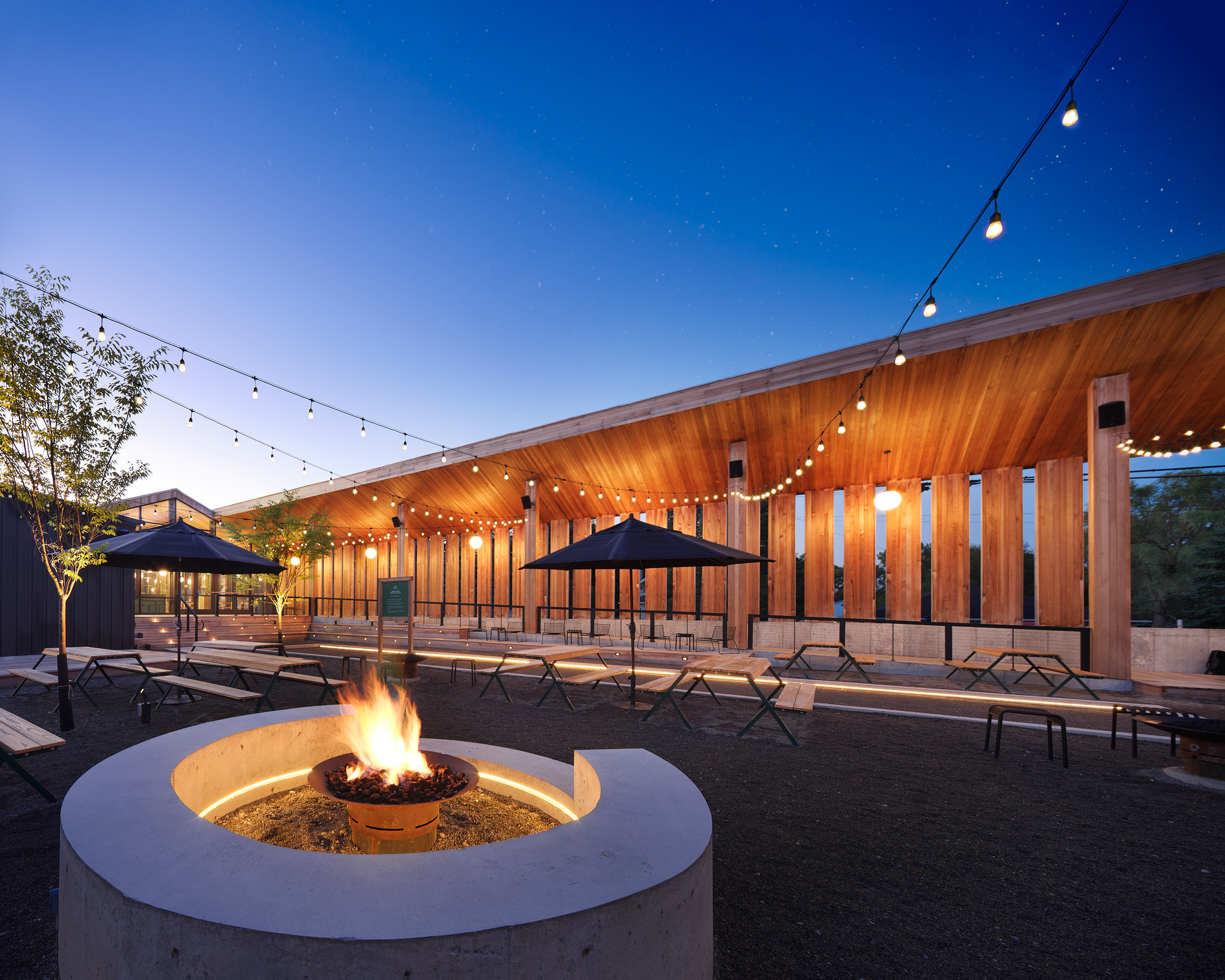 Block Club case study, Wayland Brewing Company. Courtyard.